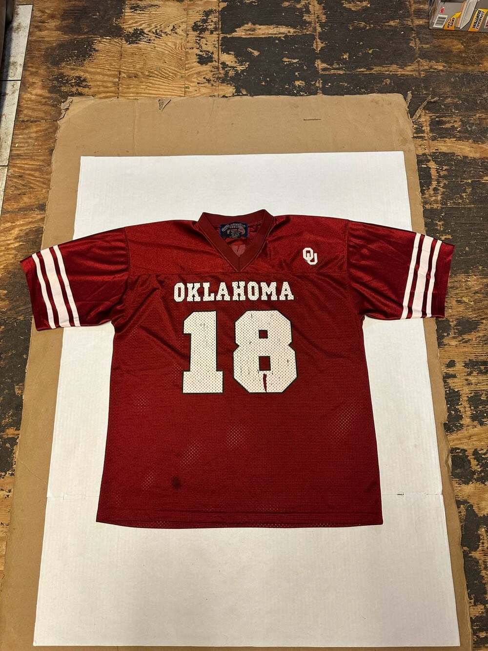 Vintage Oklahoma Sooners #18 Football Jersey by Captivating Apparel
